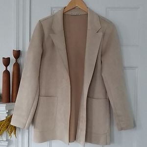 Zara Oversized Faux Suede Blazer sz M